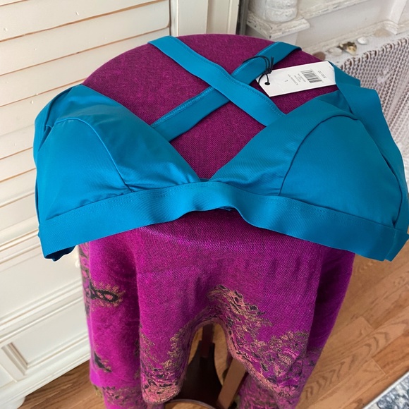 Onia dark teal bikini set Alexandra Top Lily Bottom Large New w Tags - Picture 14 of 16